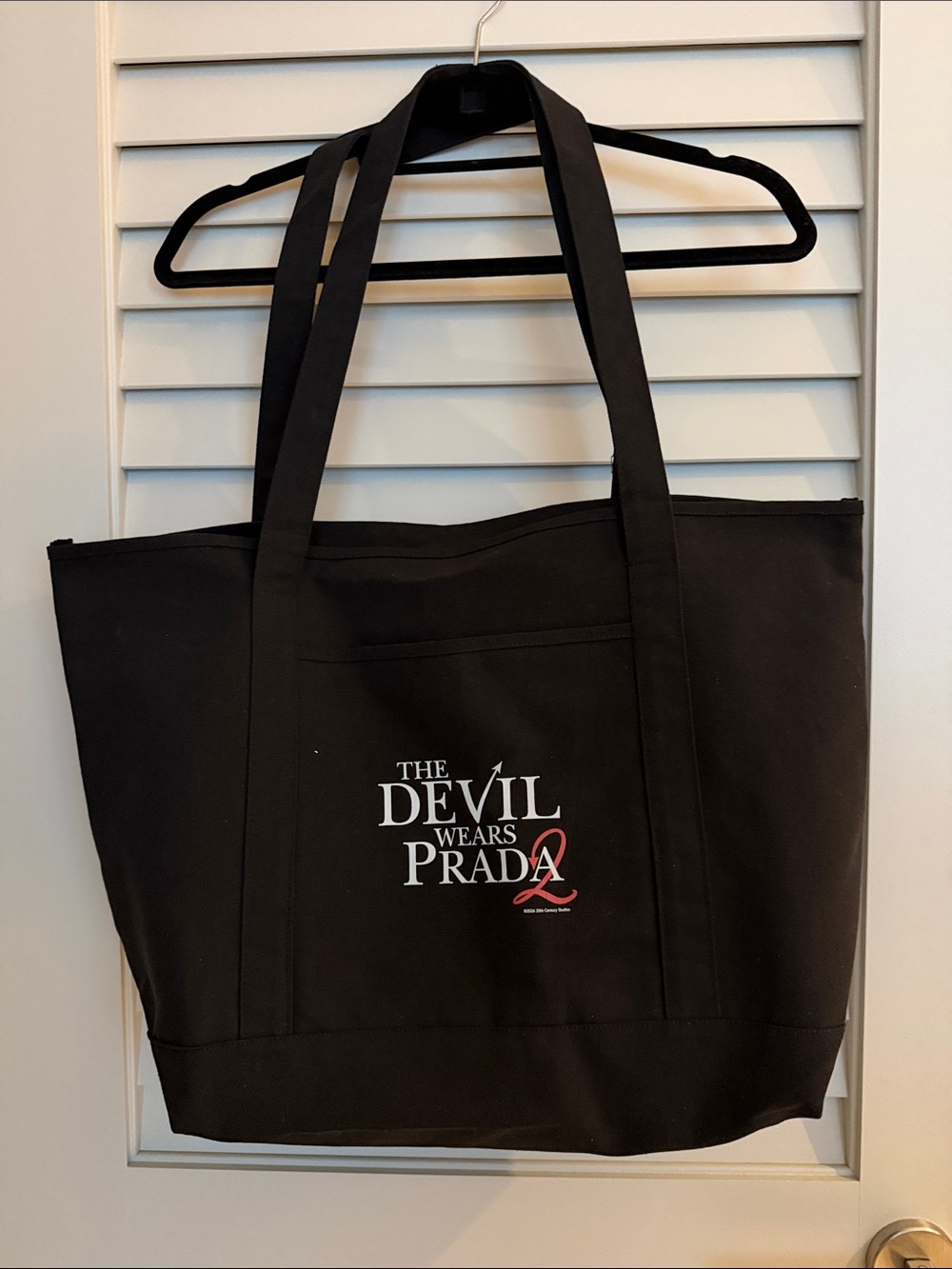 Black 'The Devil Wears Prada 2' Canvas Tote Bag